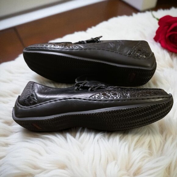 RIEKER Women’s Black Leather Flats “Celia” EU 40  US 9.5–10  Anti-Stress Comfort - Picture 10 of 15